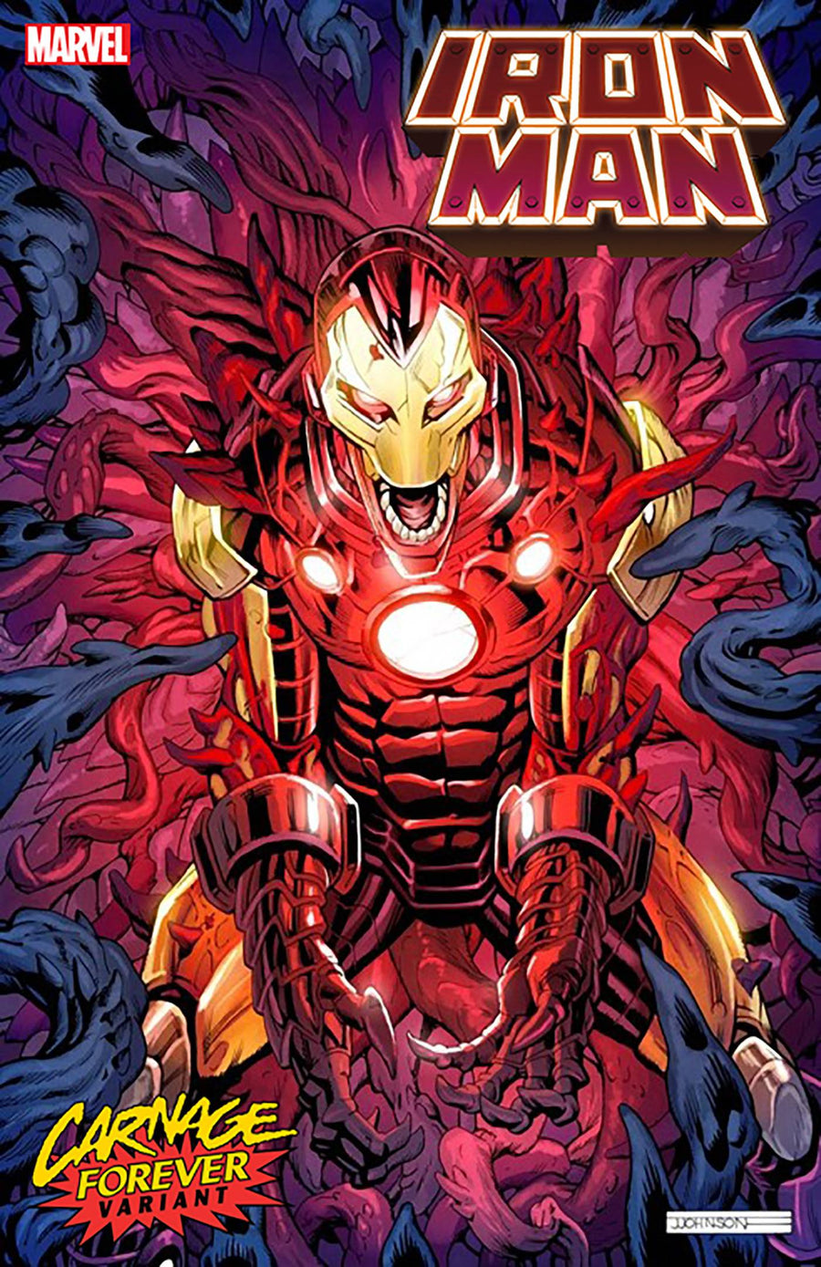 IRON MAN #18 JEFF JOHNSON CARNAGE FOREVER VAR