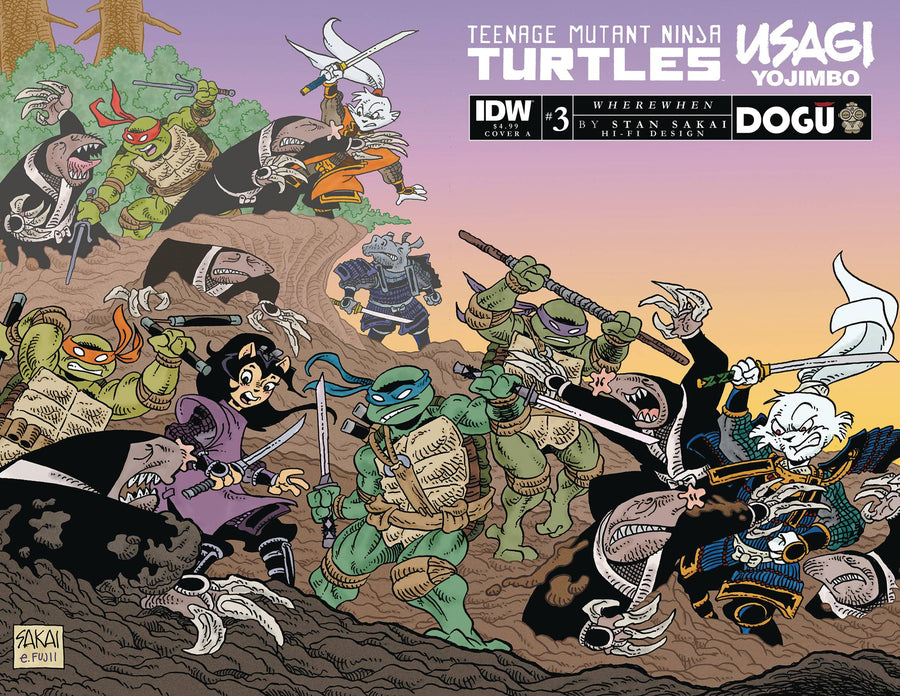 TMNT USAGI YOJIMBO WHEREWHEN #3 CVR A SAKAI